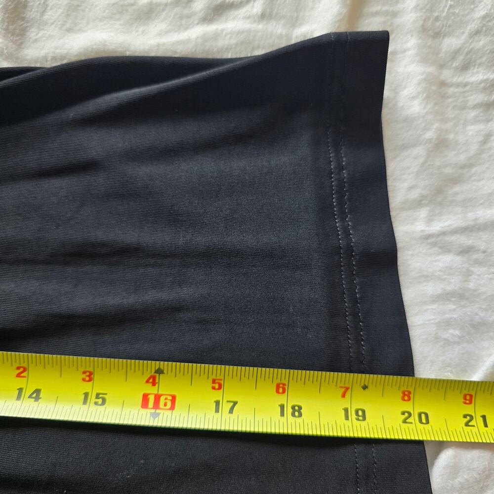 Vintage Fendi Polo Shirt Size 40/ M FF Logo Button Black Long Sleeve Cropped - Picture 8 of 8